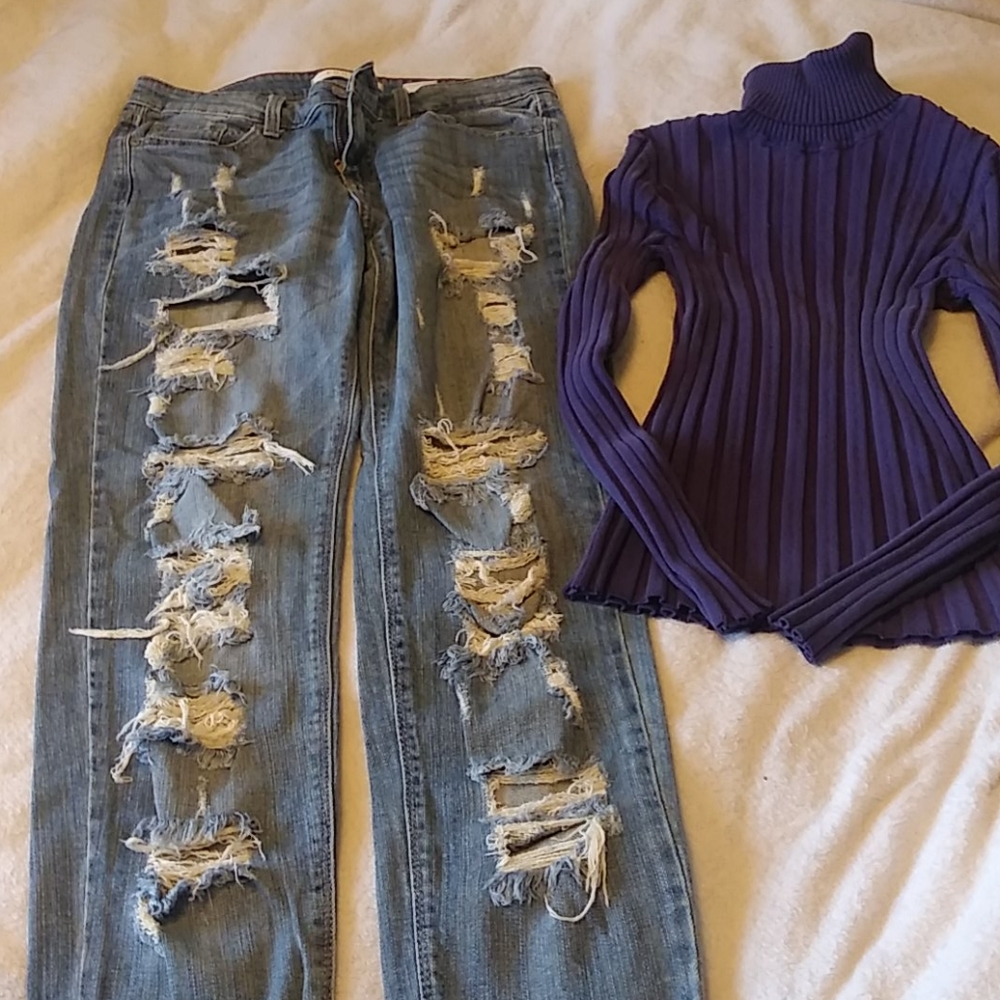 Super Lucky Goo Goo Dolls Destroyed Jean and a top